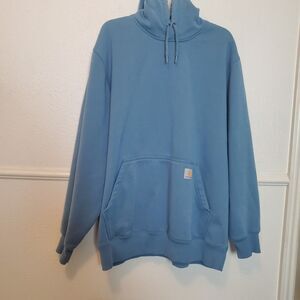Carhartt "Midweight" Hooded Sweatshirt Pullover Hoodie Blue Men's Size XL
